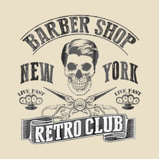 Barber shop retro club T-Shirt