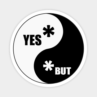 Yin and yang asterisk Magnet