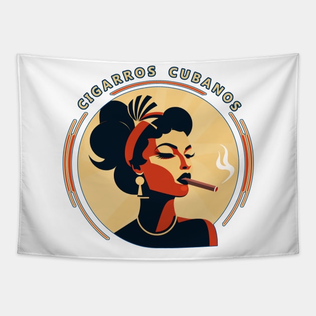 Cigarros Cubanos Cuban Cigars Tapestry by Underground Cargo