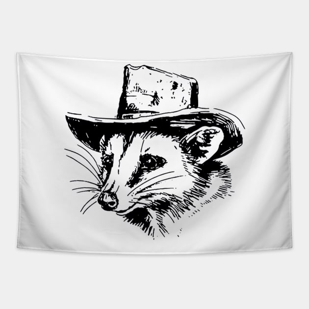 funny Possum Tapestry by Drawings Star