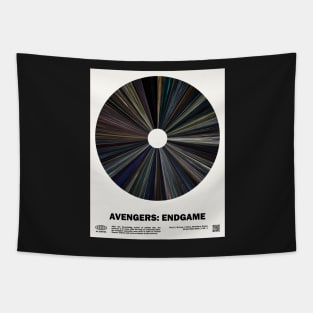 minimal_Avengers: Endgame Warp Barcode Movie Tapestry