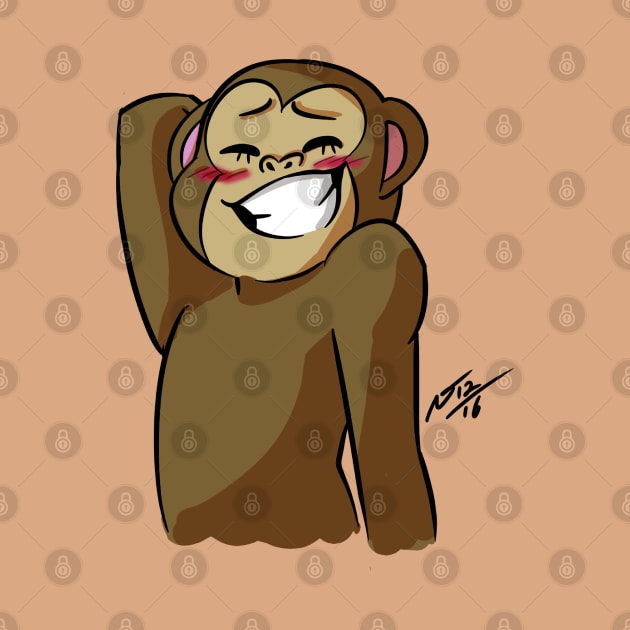 Smile monkey face by NetJan