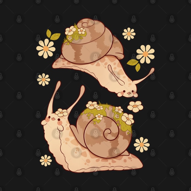 Snails and flowers by Rihnlin