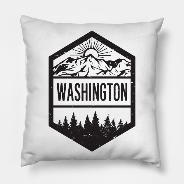 Washington Pillow by melaniepetersonart