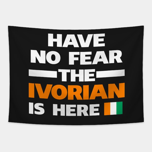 No Fear Ivorian Is Here Ivory Coast Tapestry by lubashantae