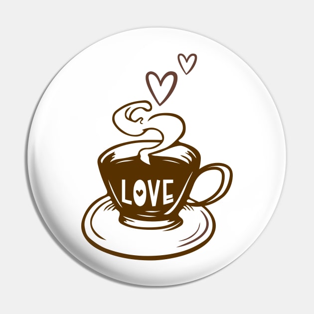 I Love Coffee Pin by Ombre Dreams