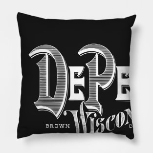 Vintage De Pere, WI Pillow