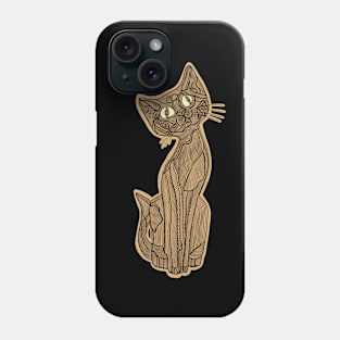 Cute cat drawing Phone Case