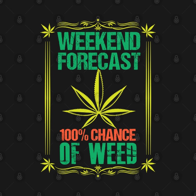 Weekend Forecast For 100% Chance Of Weed Marijuana by JJDezigns