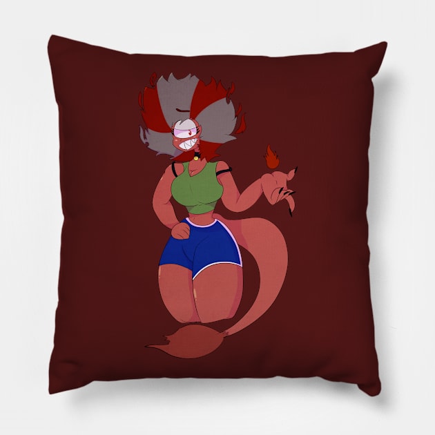 Fire Vivian 2 Pillow by Shrew_Boi