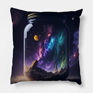 Galaxy in a jar Pillow