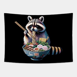 Stellar Encounters Raccoon UFO Tees for Galactic Fashion Enthusiasts Tapestry