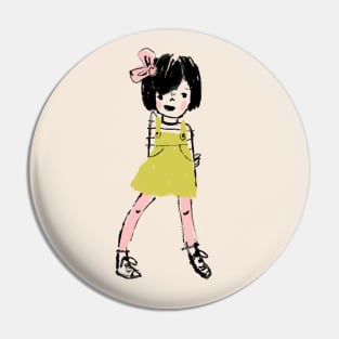 Mellow Yellow Girl Pin