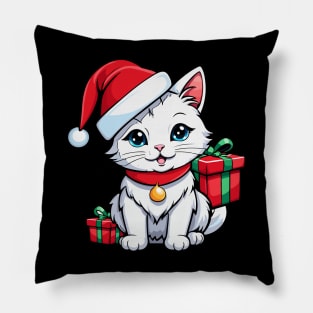 Cute santa cat Pillow
