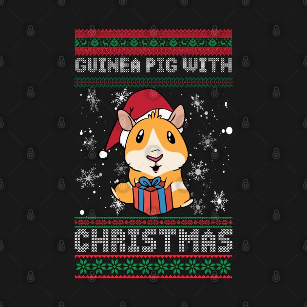 Ugly Christmas Guinea Pig present Funny Santa Pajama by reginaturner