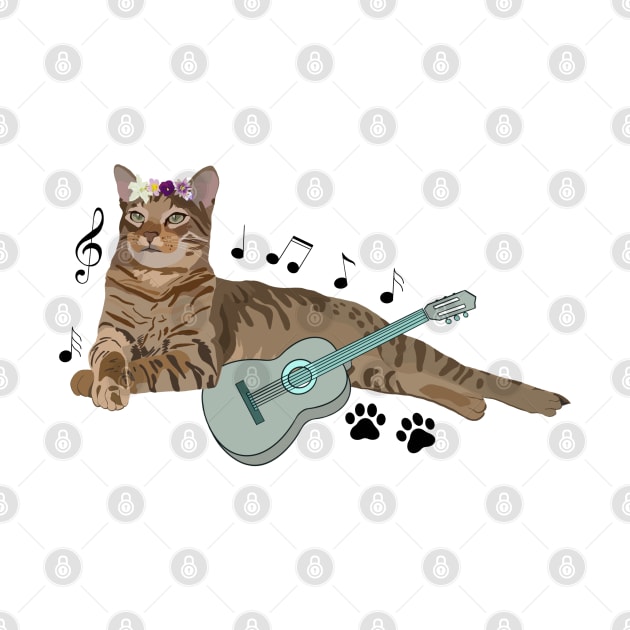 Cat Play Guitar by smoochugs