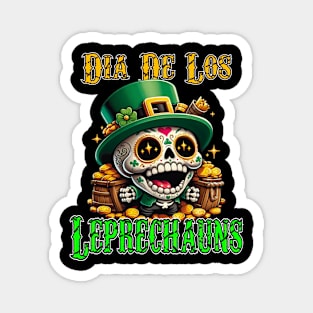 St Patrick's Day - Dia de los Leprechauns (Transparent Background) Magnet