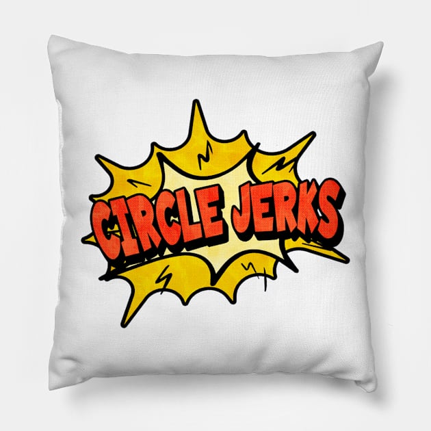 Jerks Vintage Pillow by Elaia Loelya Art