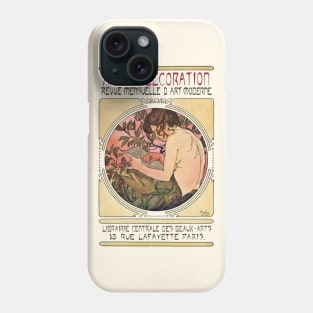 Art Et Decoration, Mucha lithograph Phone Case