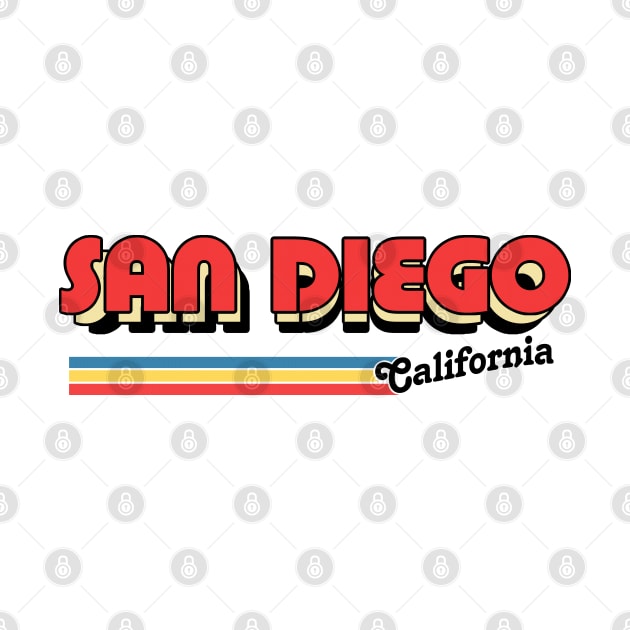 San Diego // Retro Typography Design by DankFutura