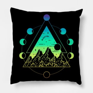 Moon Pyramid - Mountain Night Pillow