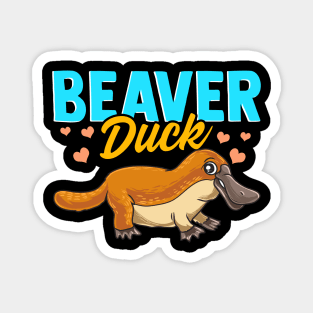 Beaver Duck Platypus Pun Cute Duck Billed Platypus Magnet