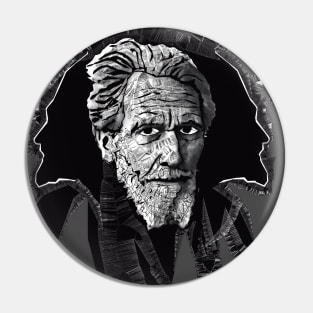 Ezra Pound in Black and White Pin