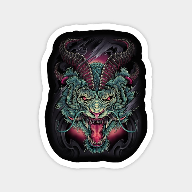 devil dragon tattoo Magnet by masashi tattoo