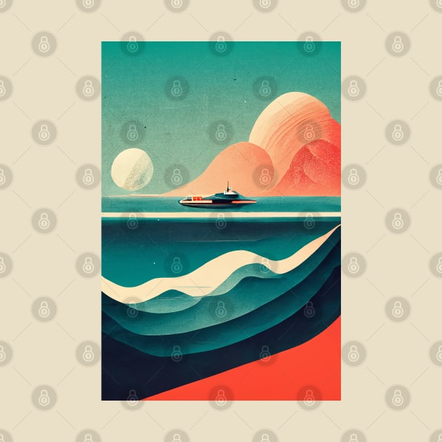 Speed Boat by Retro Travel Design