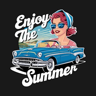 Cabrio Women Enjoy the Summer 1950th 1960th T-Shirt