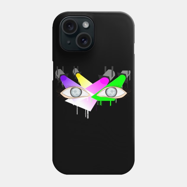 Pigeons Playing Ping Pong Melting Lights Phone Case by GypsyBluegrassDesigns