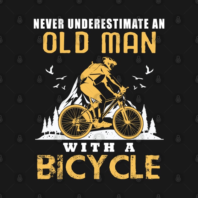 never underestimate an old man with a bicycle by fabecco