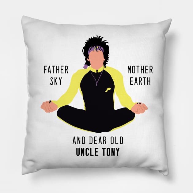 Father Sky. Mother Earth and Dear Old Uncle Tony Pillow by calliew1217