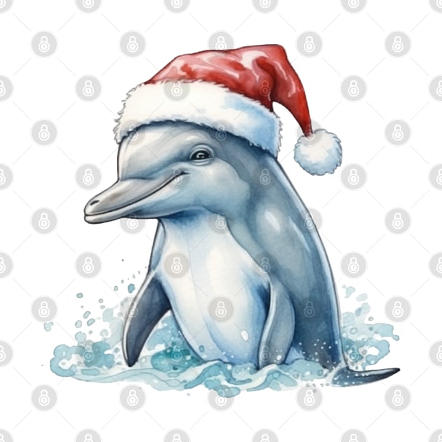 Christmas Dolphin by Chromatic Fusion Studio