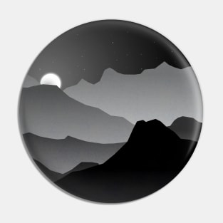 Geometric Landscape on black and white Pin