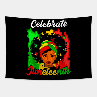 Juneteenth Afro Woman Black Queen African American Tapestry