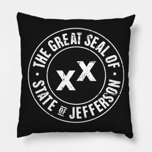 State Of Jefferson | Distressed Seal Pillow