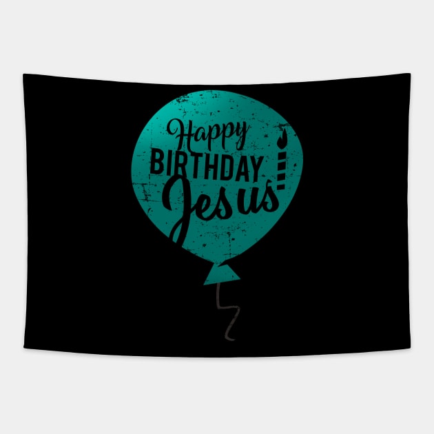 Happy Birthday Jesus, true meaning of Christmas for Christians Tapestry by Gold Wings Tees