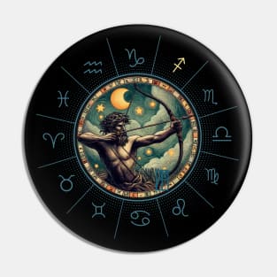 ZODIAC Sagittarius - Astrological SAGITTARIUS - SAGITTARIUS - ZODIAC sign - Van Gogh style - 3 Pin