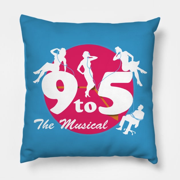 9 to 5 The Musical #1 (large front design) Pillow by MarinasingerDesigns