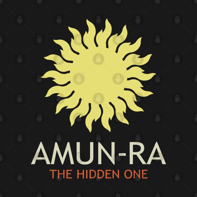 Amun-Ra Ancient Egyptian God The Hidden One Sun Symbol by AgemaApparel