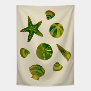 Beach Treasures - Green Tapestry