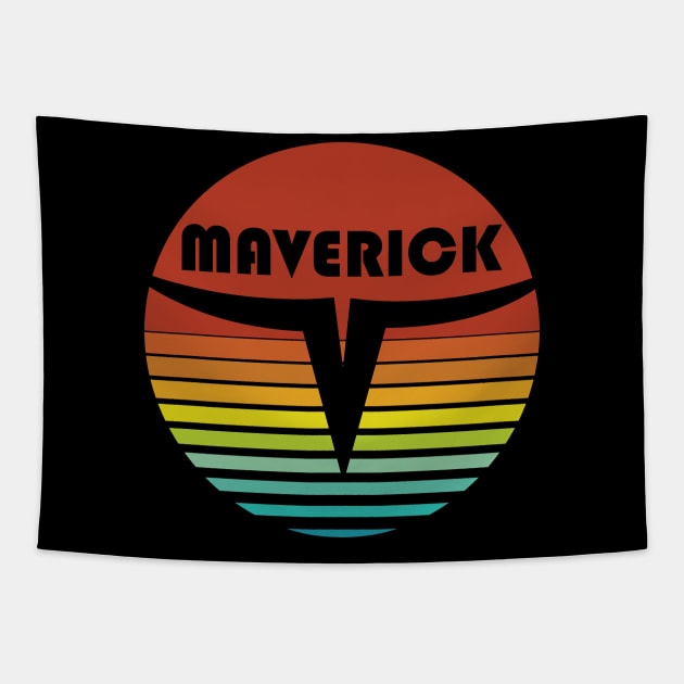 Maverick Retro Sunset Tapestry by Be More Designs