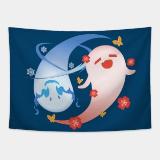 Yin yang Spirits - Hutao & Qiqi Tapestry