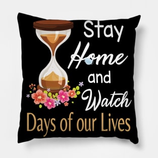 Hourglass Flowers Face Mask Stay Home And Watch Days Of Our Lives Fighting Coronavirus 2020 Pillow