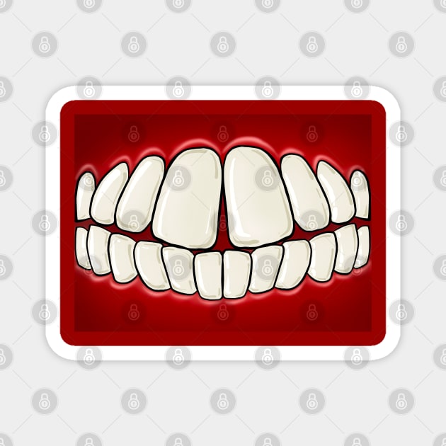 Cartoon Smile Mask Magnet by Vector Deluxe