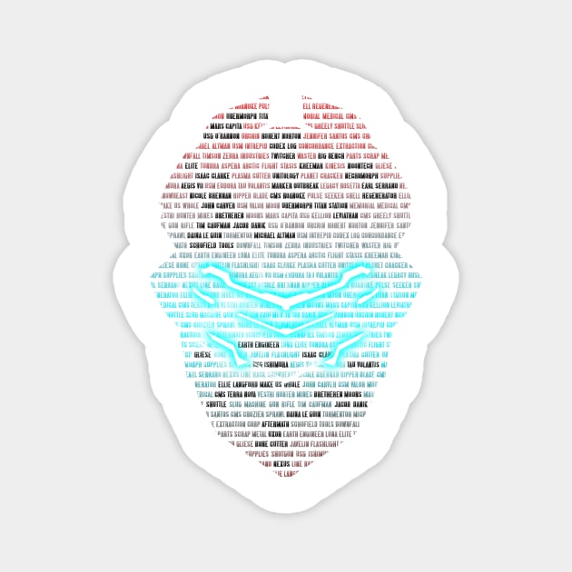 Dead Space Text Helmet Magnet by AngoldArts