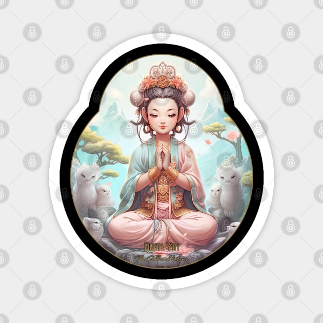 Quan Yin, Goddess of Mercy Magnet by DanielLiamGill