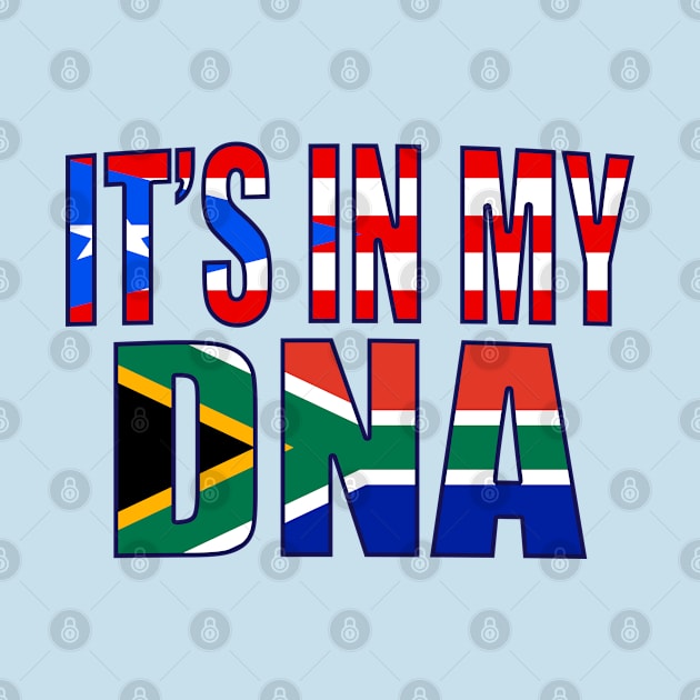 South African And Puerto Rican Mix DNA Heritage Flag Gift by Just Rep It!!