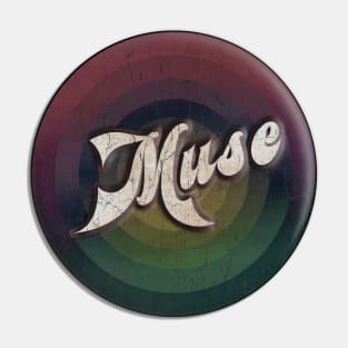 retro vintage circle Muse Pin